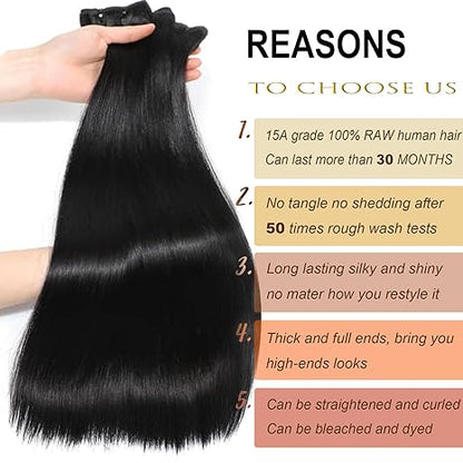 Fheaicr Straight Bundles Human Hair 15A