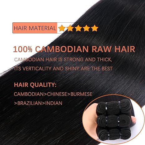 Fheaicr Straight Bundles Human Hair 15A